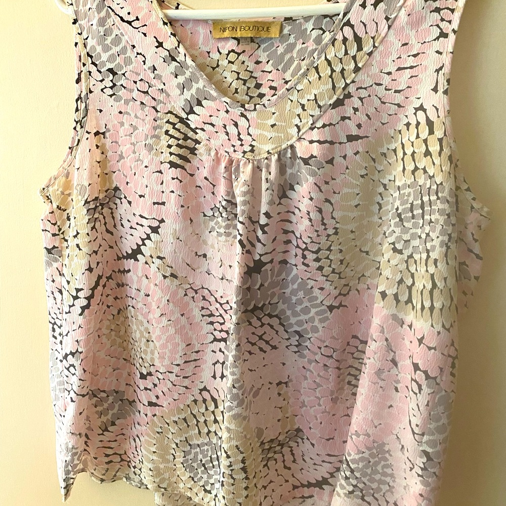 Nipon Boutique sleeveless blouse 1X